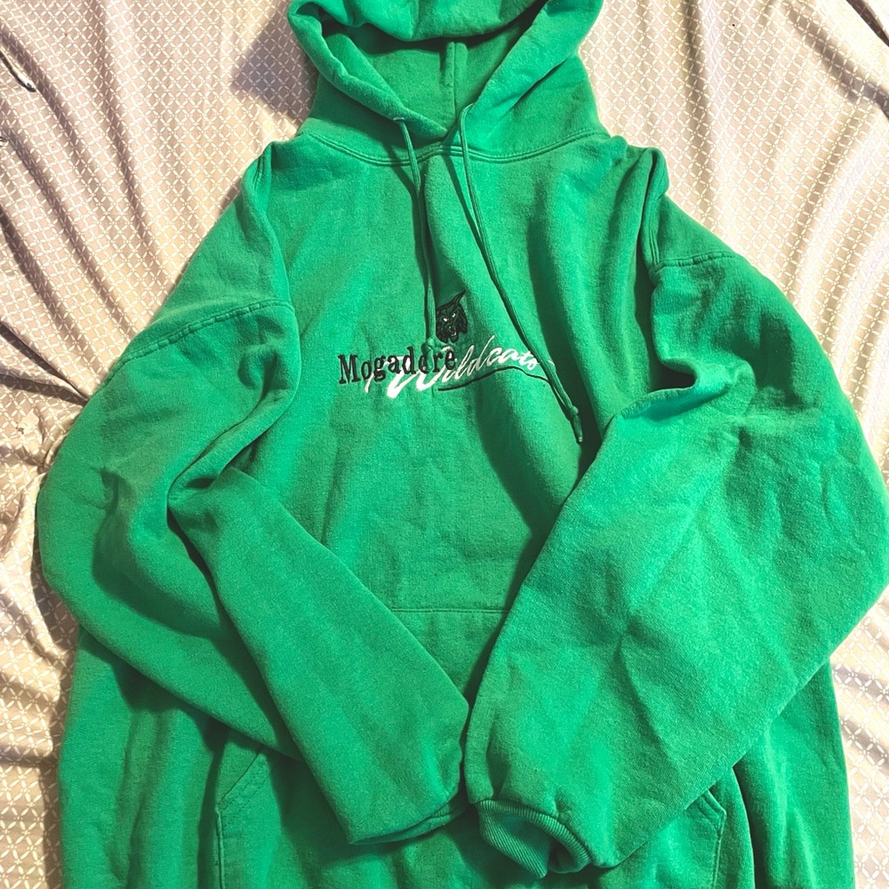 Women’s Green Graphic lettered Drawstring hoodie